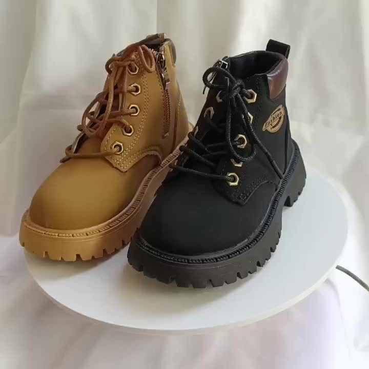 Sturdy Boys Boots with Zipper and Non-Slip Sole