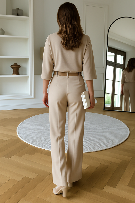 Two-piece women's set with casual elegance and comfort