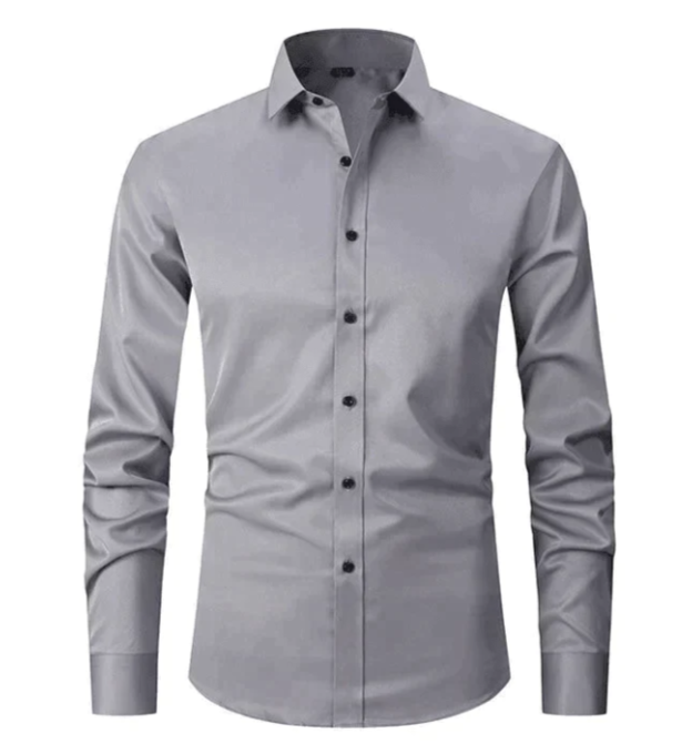 Airy Slim Fit Shirt for Men with Stretch Comfort