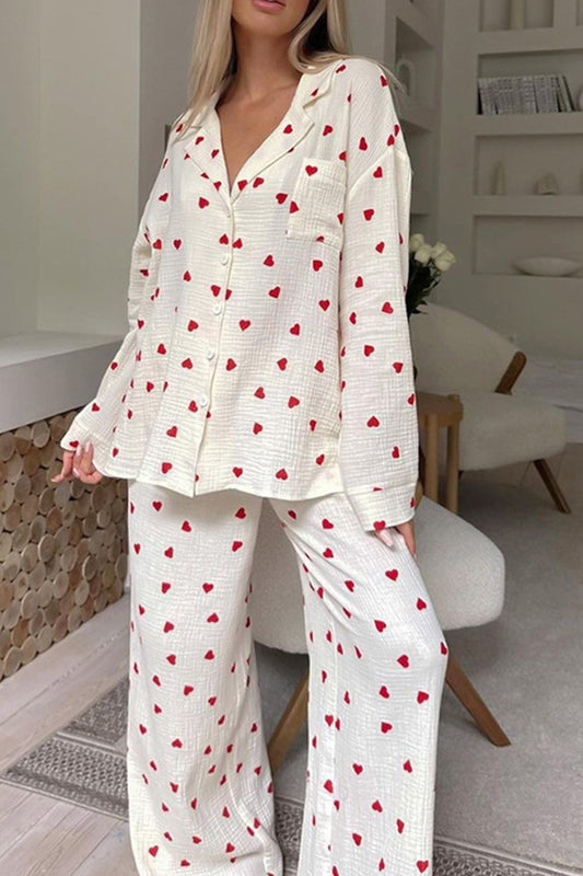 Soft Heart Print Pyjamas – Comfort for Every Night