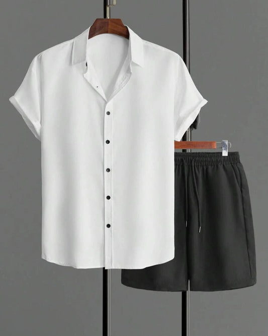 Lightweight Summer Set for Men – Breathable Shirt and Shorts
