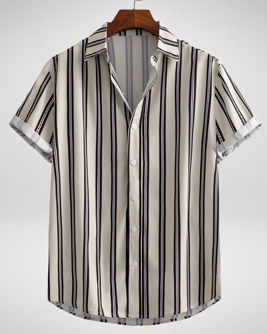 Men's Striped Summer Shirt – Casual & Breathable for Warm Days