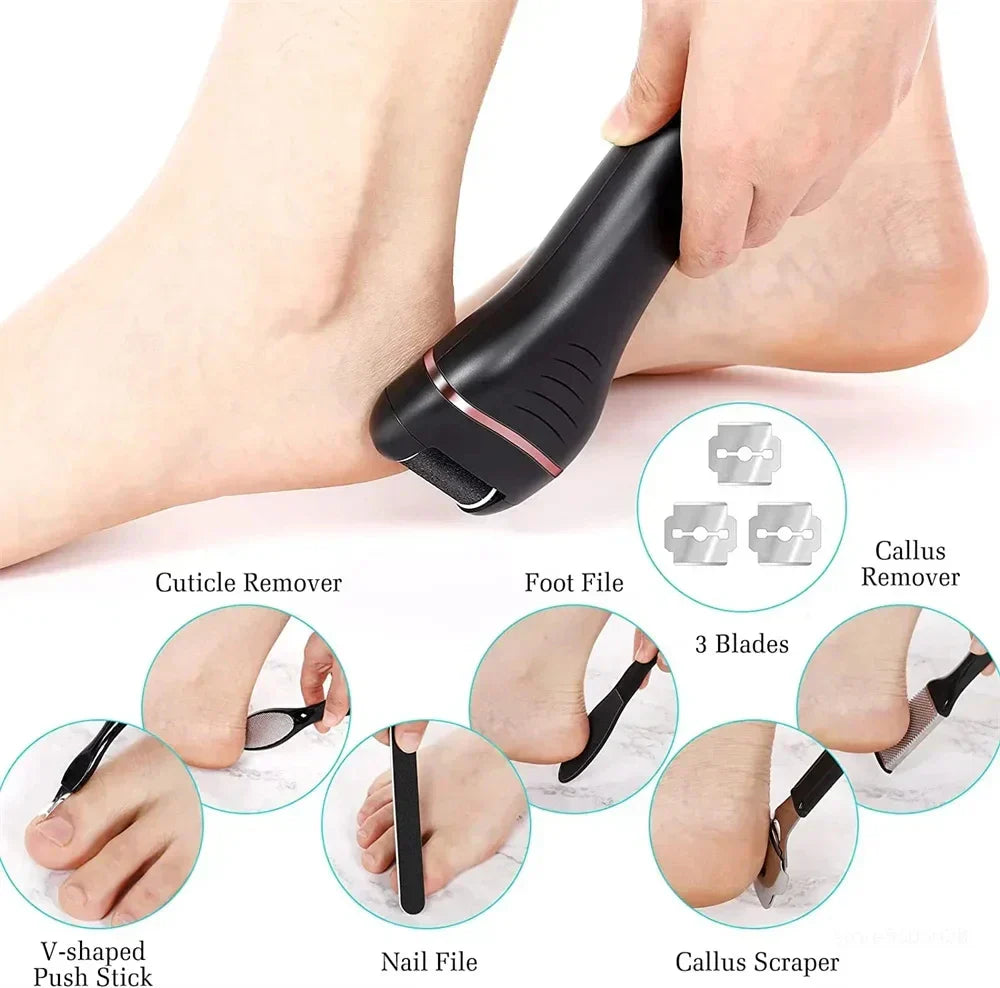 Electric Foot Care with Waterproof Exfoliation Function