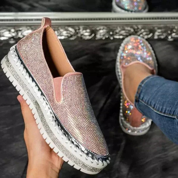 Women's Slip-On Shoes with Glitter