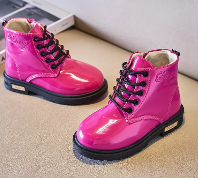 Lightweight Children's Boots with Lace-Up Closure and Non-Slip Sole