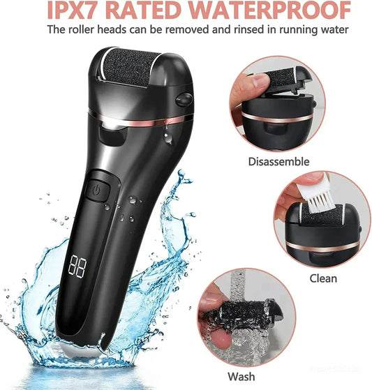 Electric Foot Care with Waterproof Exfoliation Function