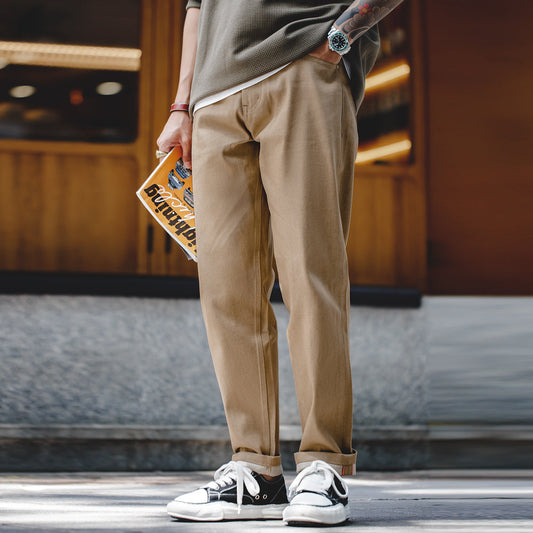 Stylish Men's Chino Pants in Brown – Casual Fit & Versatile Design