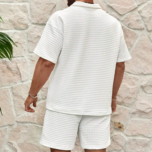Men's Summer Set – Polo with Shorts in Airy Fabric