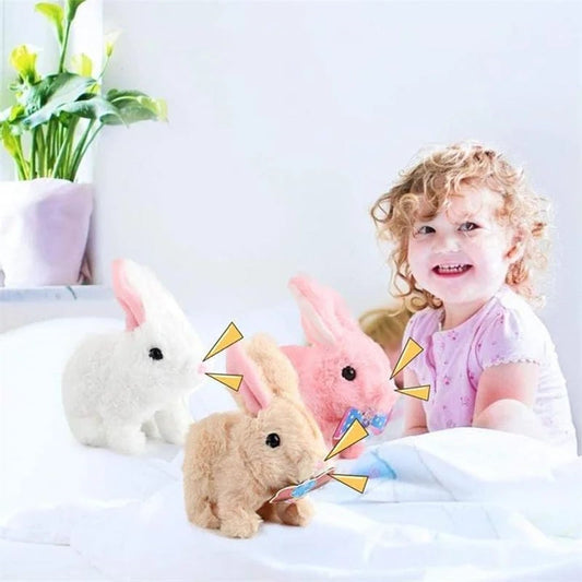 Interactive Soft Toy Rabbit with Sound and Moving Ears – Toys for Kids
