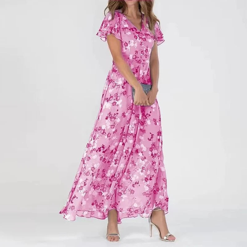 Women's Summer Dress with Colorful Print – Light & Feminine
