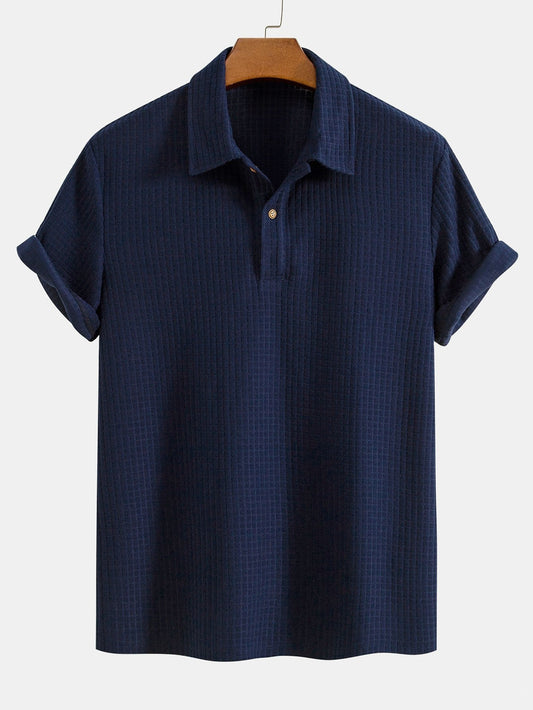 Men’s Summer Polo Shirt with Button Placket