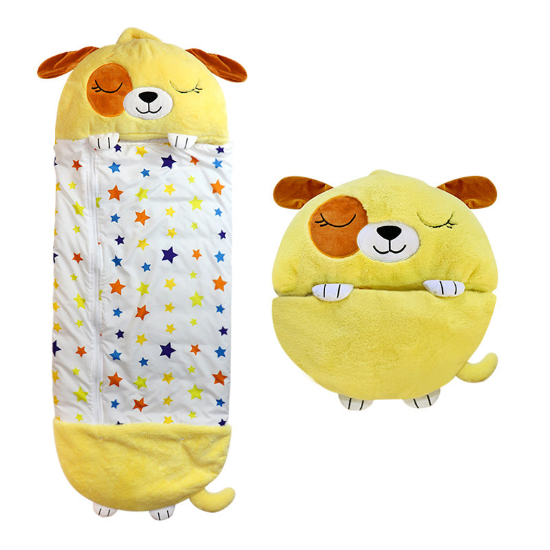 Children's Sleeping Bag & Cuddly Toy in One – Warm, Soft and Playful for On the Go & At Home