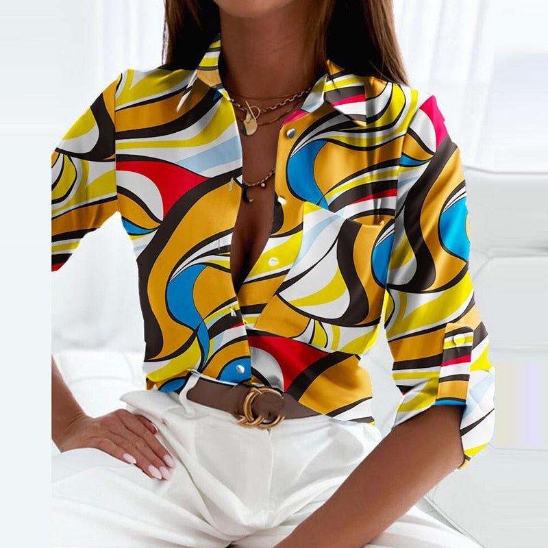 Women's Blouse – Wrap Collar & Smart Casual Look