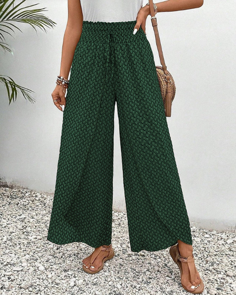 Women’s Flared Pants with Geometric Print