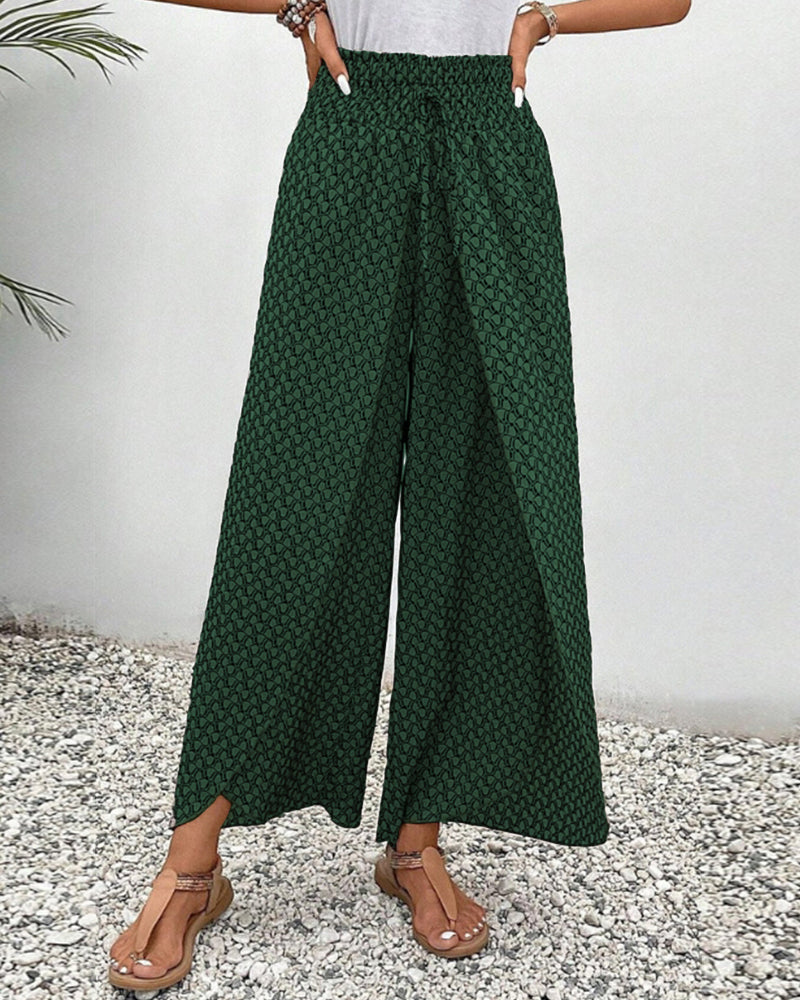 Women’s Flared Pants with Geometric Print