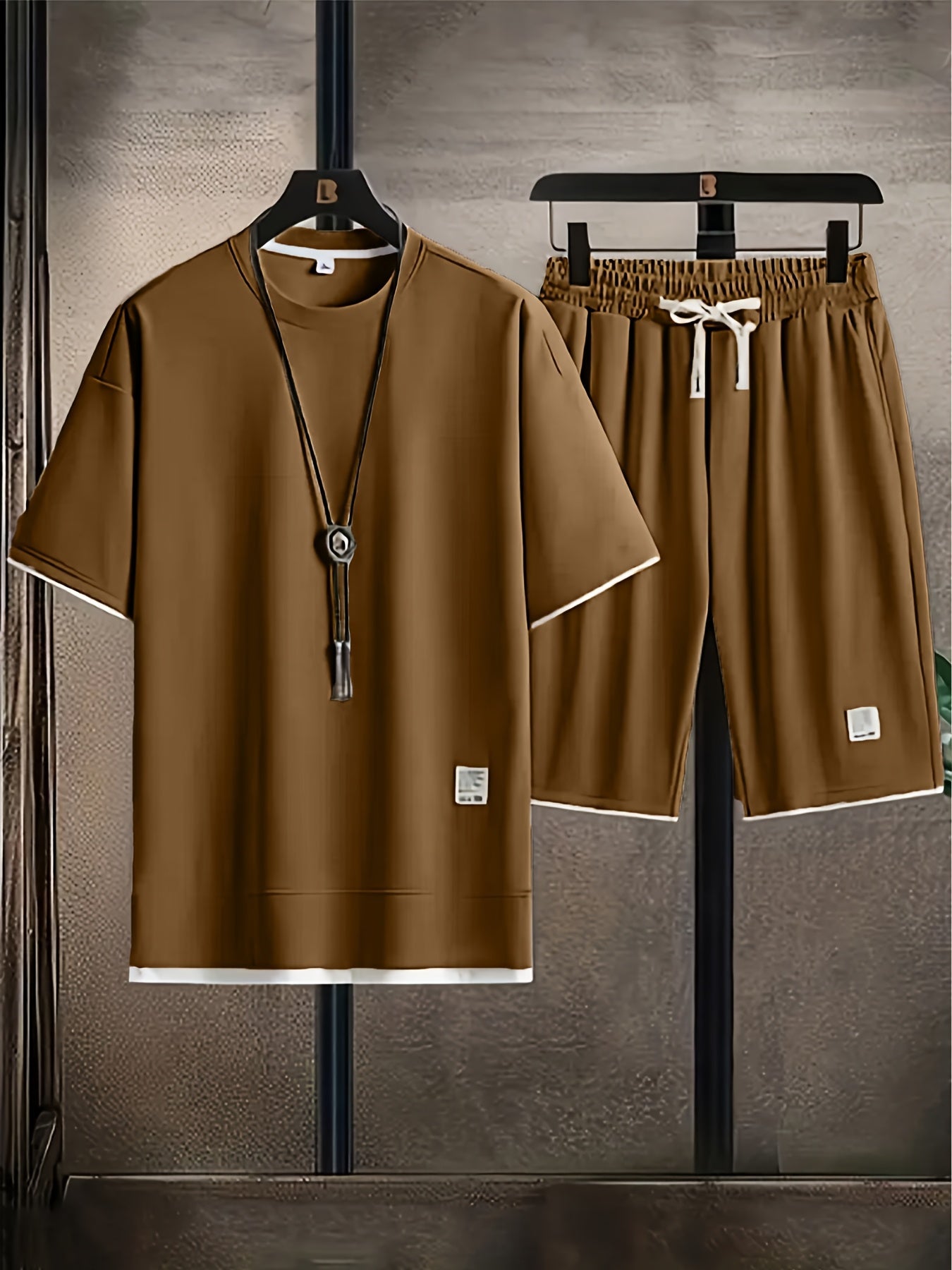 Modern breathable men's summer set – T-shirt &amp; shorts