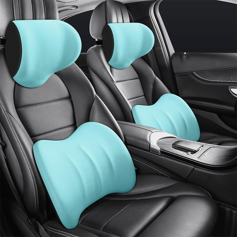 Ergonomic Car Cushion Set for Neck and Lower Back – Optimal Driving Comfort