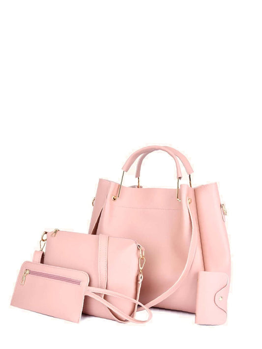 Women's Satchel Bag Set (4-Piece) with Double Handles – Stylish &amp; Practical