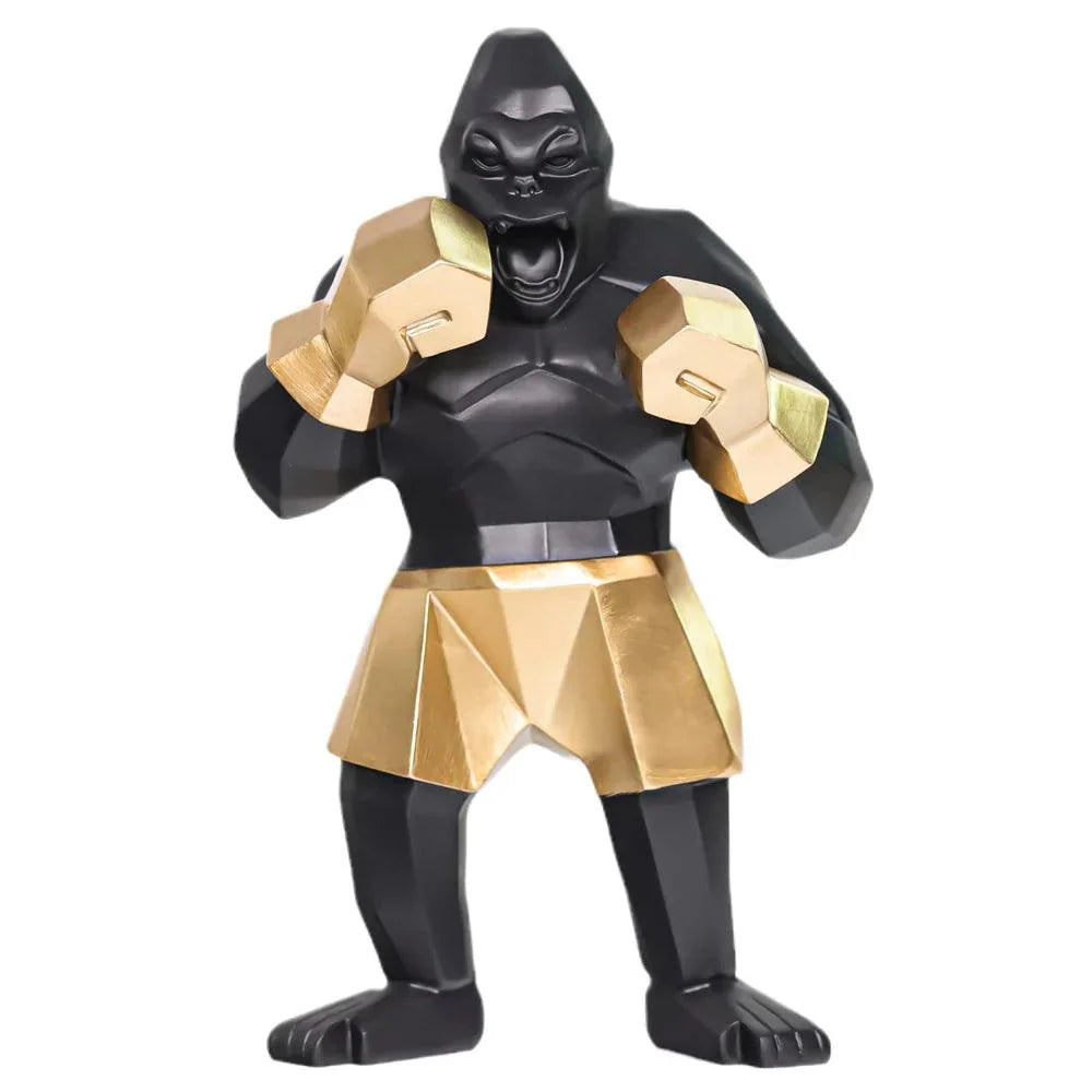 Geometric Gorilla Sculpture – Modern Decorative Accent
