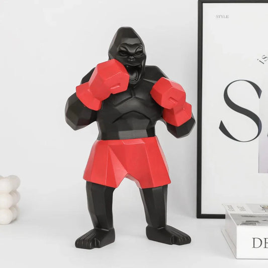 Geometric Gorilla Sculpture – Modern Decorative Accent
