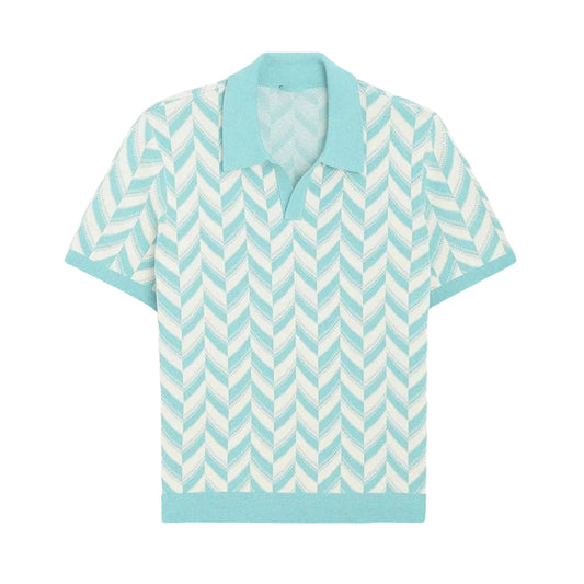 Men's V-neck polo shirt – modern, breathable and stylish