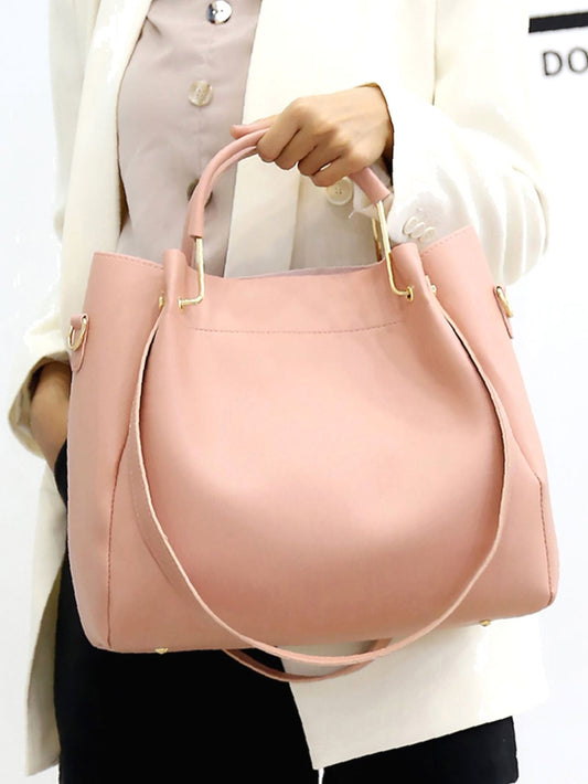 Women's Satchel Bag Set (4-Piece) with Double Handles – Stylish &amp; Practical