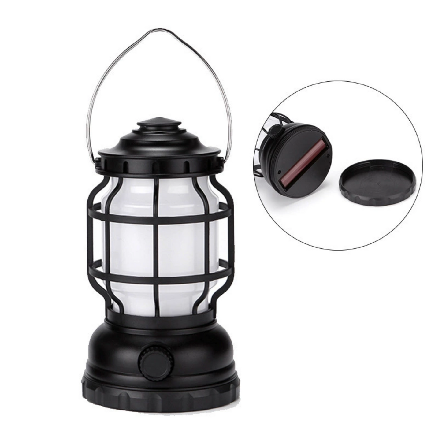 Vintage Camping Lantern with Warm Light – Rechargeable &amp; Weatherproof
