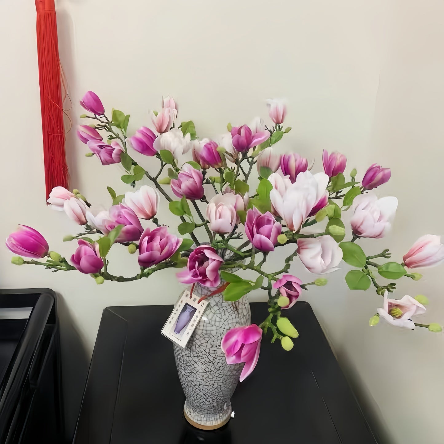 Elegant Silk Magnolia Flowers Set of 4 – 68 cm