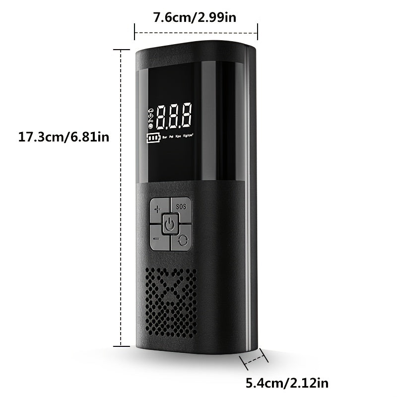 Portable Air Compressor with LCD Display &amp; LED Light