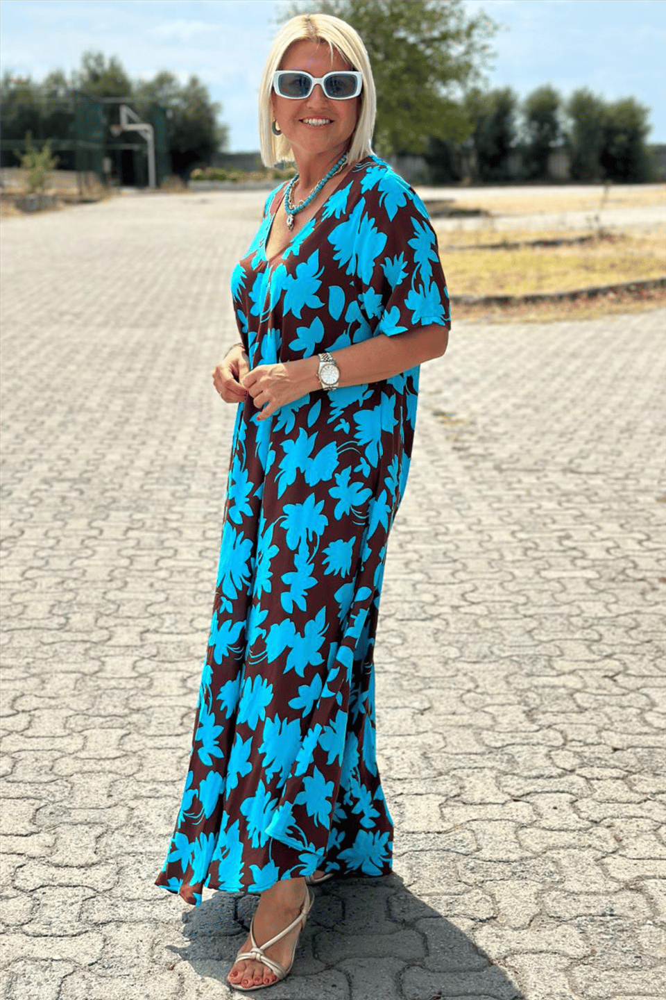 Dolce Vita Maxi Dress – Floral Print &amp; Sunny Feminine Style