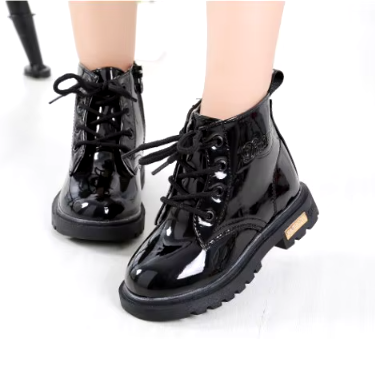 Lightweight Children's Boots with Lace-Up Closure and Non-Slip Sole