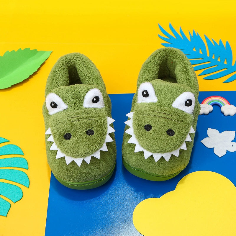 Warm Dinosaur Slippers for Toddlers – Soft, Non-Slip and Unisex