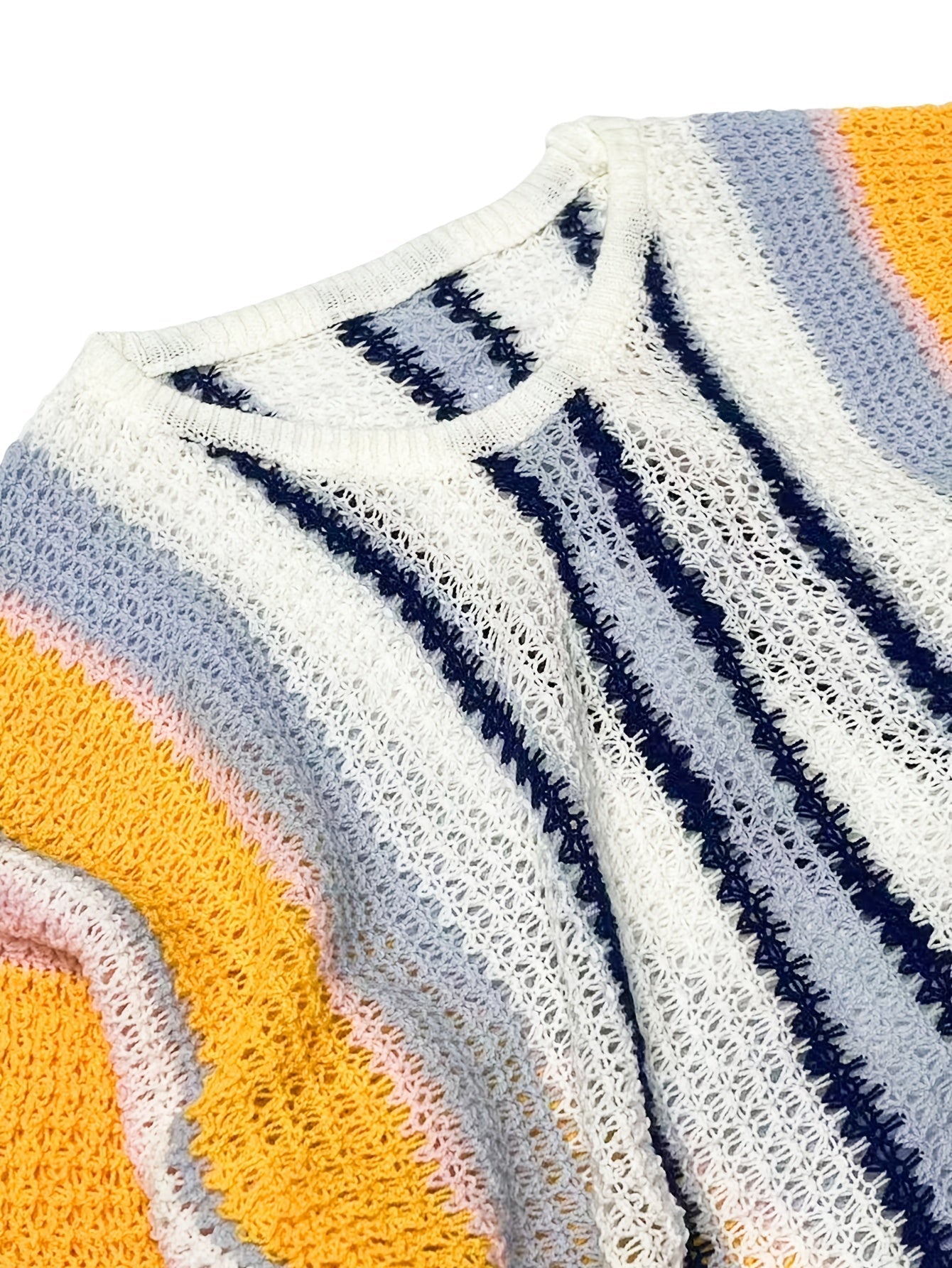 Casual Striped Knit Sweater – Comfortable &amp; Breathable