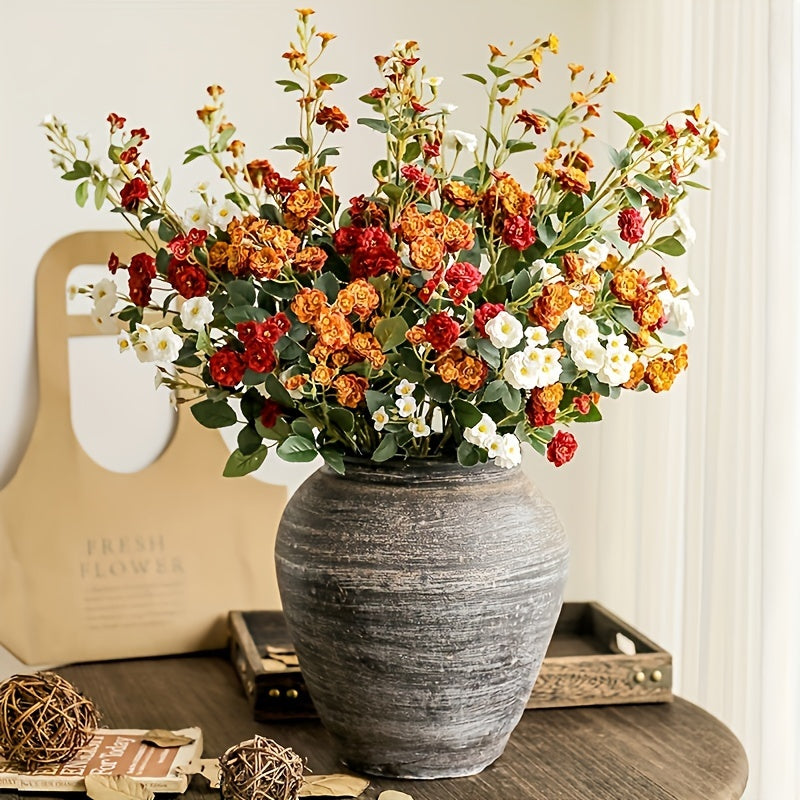 Set of 16 Lifelike Artificial Roses – 75 cm High