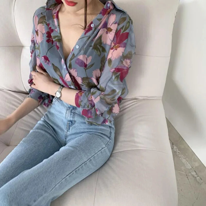 Airy Chiffon Summer Blouse Women
