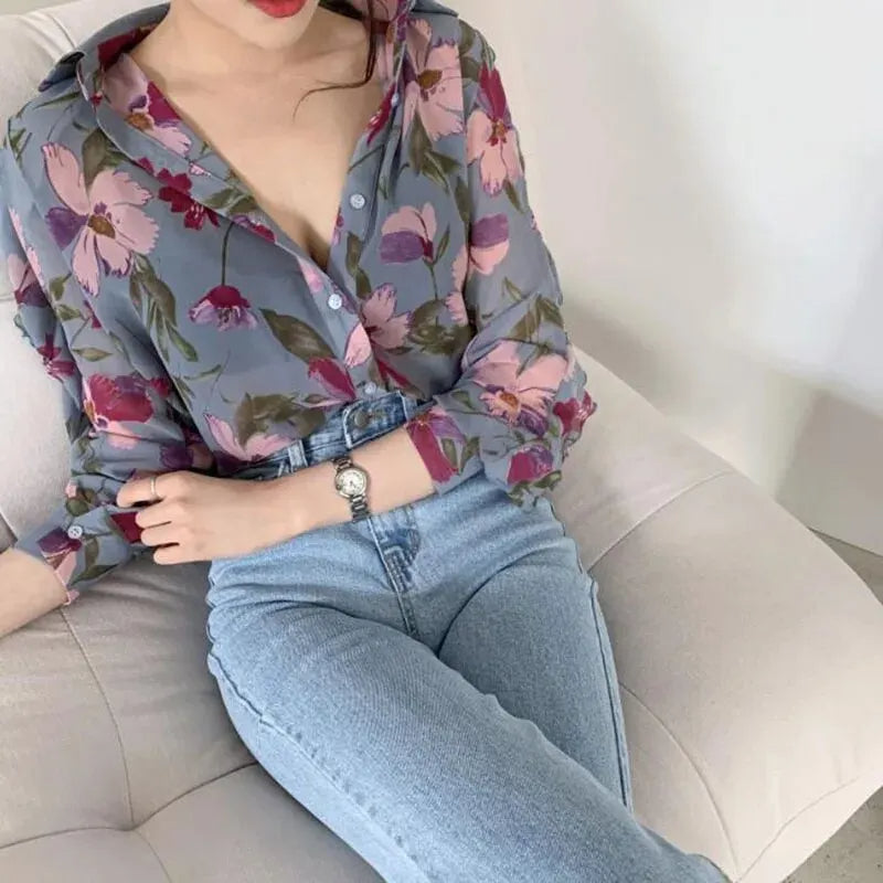 Airy Chiffon Summer Blouse Women