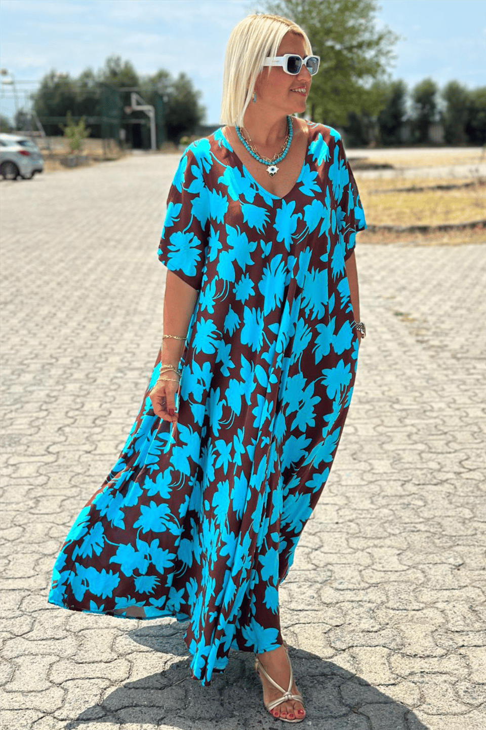 Dolce Vita Maxi Dress – Floral Print &amp; Sunny Feminine Style