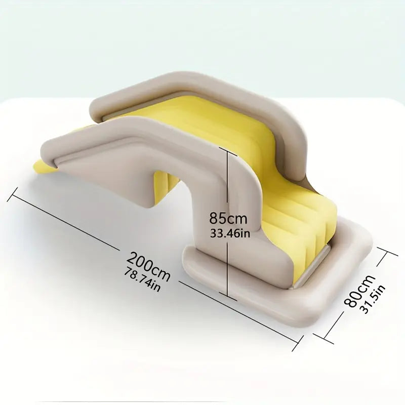 Inflatable Children's Pool with Slide in Circular Design