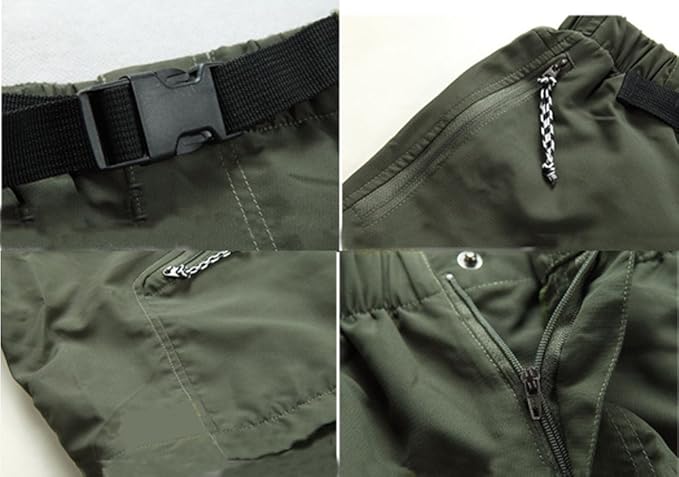 Men's Outdoor Trousers with Zip-Off Legs Made of Quick-Drying Material