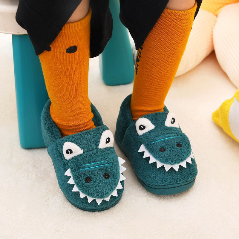Warm Dinosaur Slippers for Toddlers – Soft, Non-Slip and Unisex