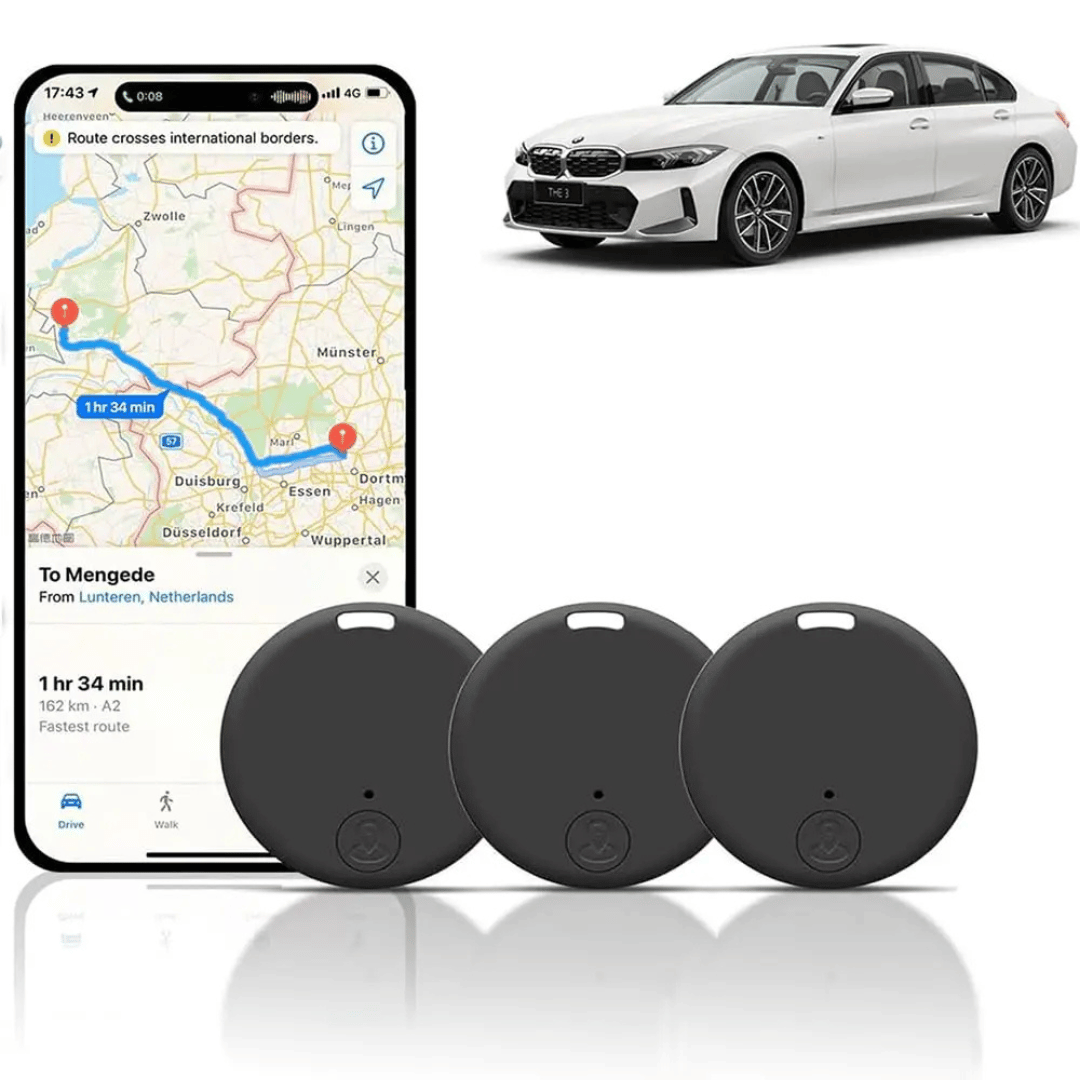 Set of 3 Mini GPS Trackers – Find Car, Keys &amp; Valuables Instantly