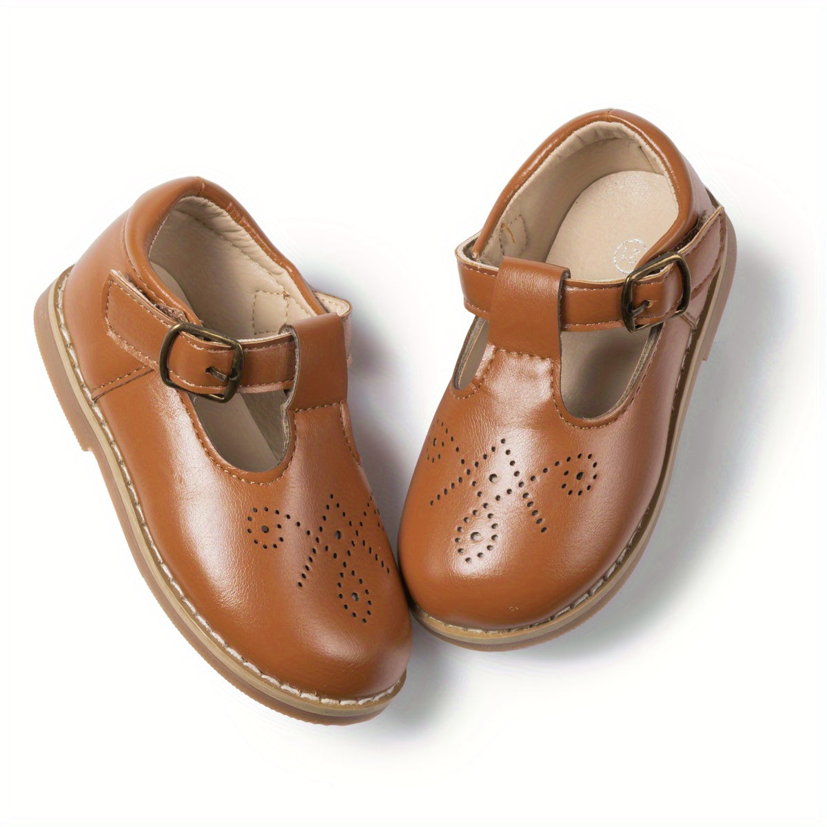 Vintage Flat Girls' Shoes with Non-Slip Sole – Comfortable &amp; Casual