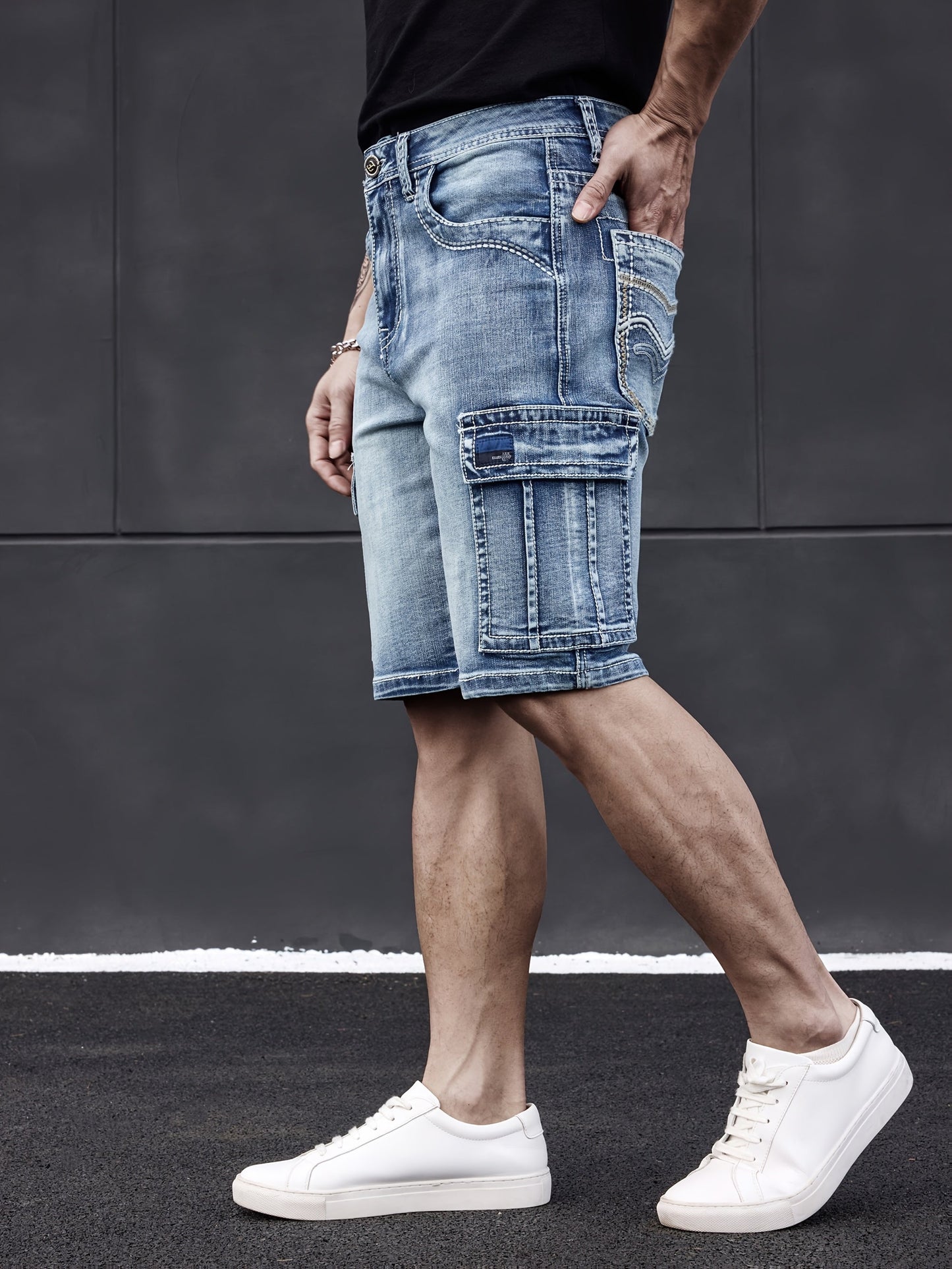 Men's Multi-Pocket Denim Shorts – Practical &amp; Comfortable