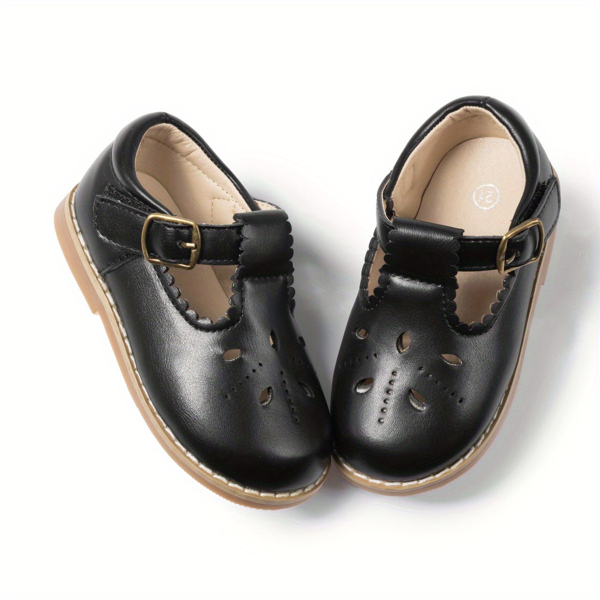 Vintage Flat Girls' Shoes with Non-Slip Sole – Comfortable &amp; Casual