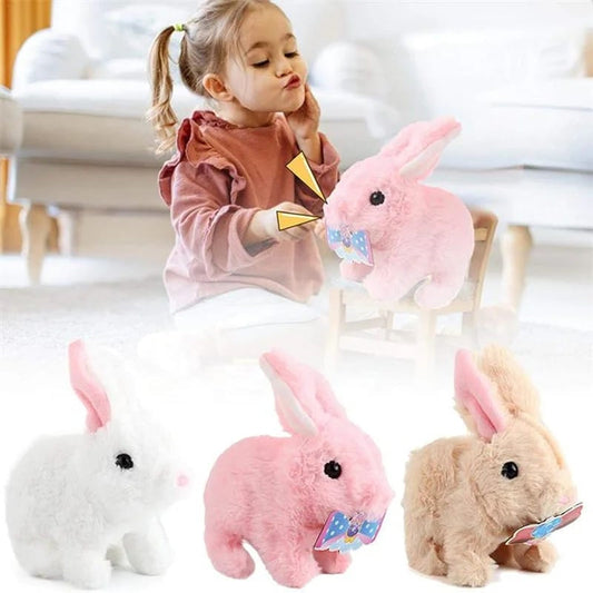 Interactive Soft Toy Rabbit with Sound and Moving Ears – Toys for Kids