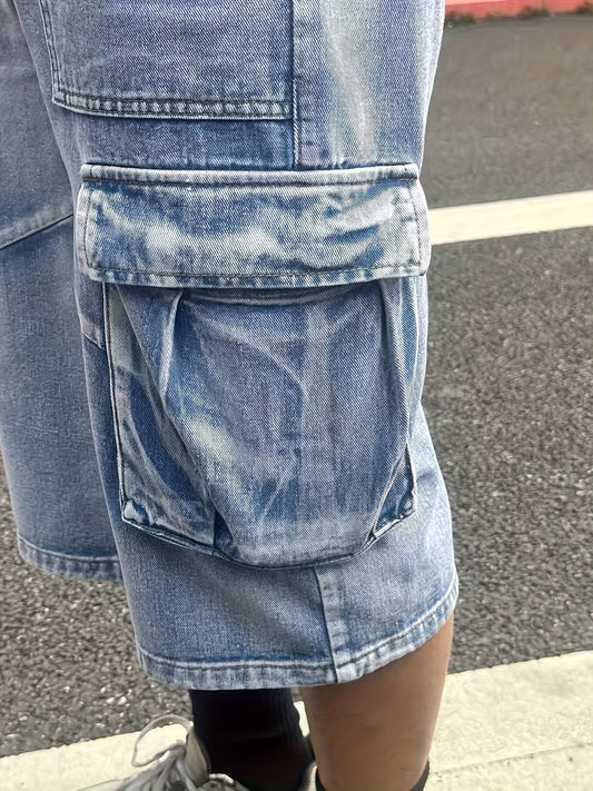 Men's Denim Cargo Shorts – Casual &amp; Functional Summer Wear