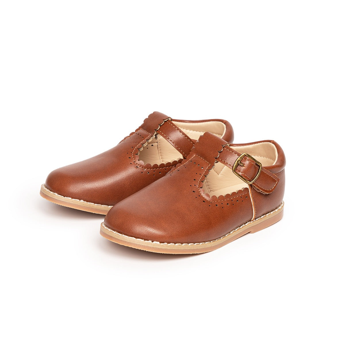 Vintage Flat Girls' Shoes with Non-Slip Sole – Comfortable &amp; Casual