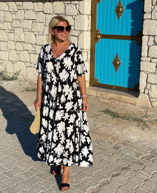 Dolce Vita Maxi Dress – Floral Print &amp; Sunny Feminine Style