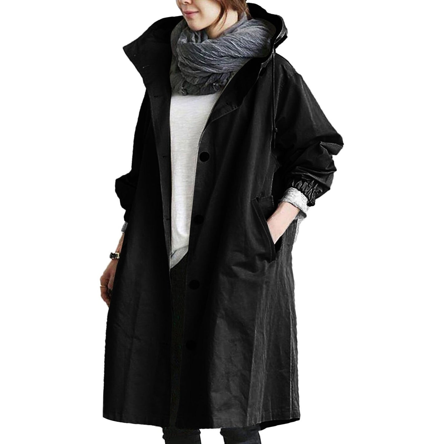 Long Women's Raincoat - Waterproof &amp; Lightweight