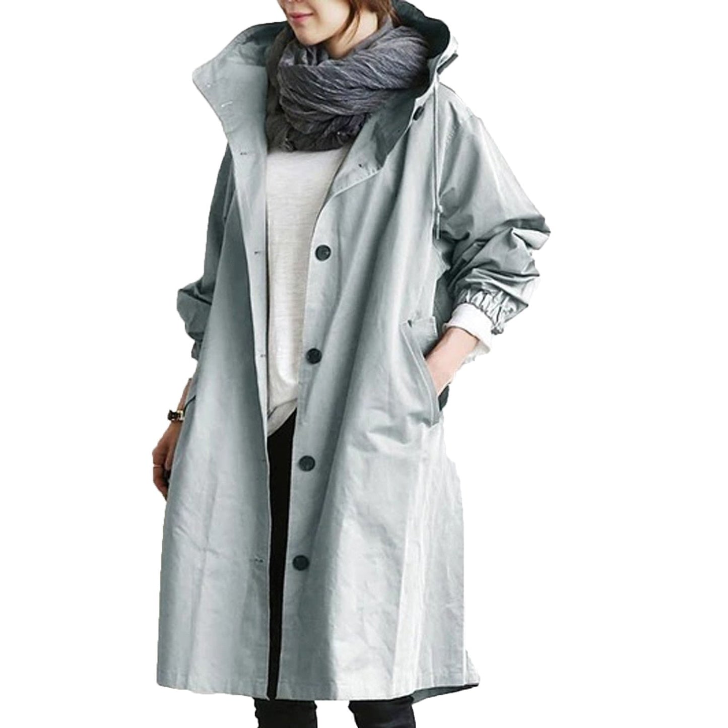 Long Women's Raincoat - Waterproof &amp; Lightweight
